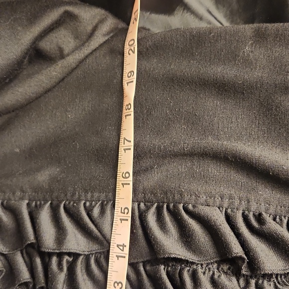 Y2K black jersey knit ruffle Victorian whimsigoth long cardigan sweater - Picture 9 of 10